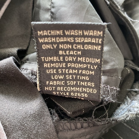 Y2K Dana Black Pin Striped Dress Pants Size 13 Juniors - Picture 8 of 8